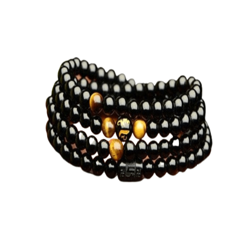 Black Mala Bead Bracelet