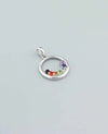 Chakra Gemstone Sterling Silver Small Ring Pendant