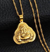 Laughing Buddha Gold Pendant