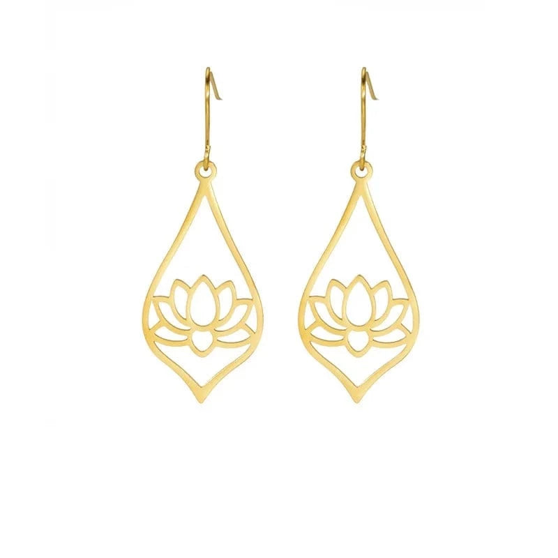 Lotus Drop Earring