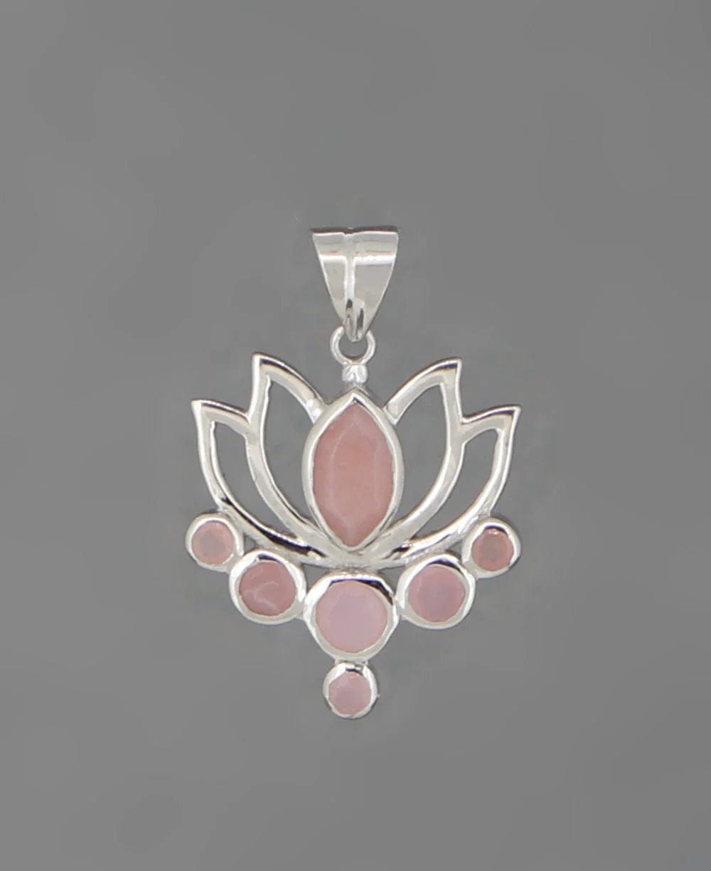 Lotus Gemstone Pendant