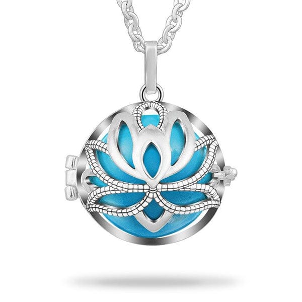 Lotus Silver Pendant Necklace