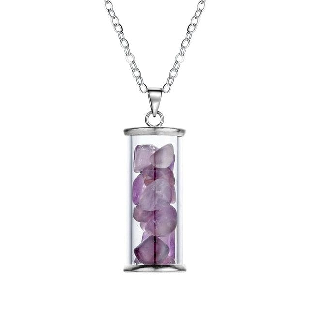 Purple Gemstone Necklace