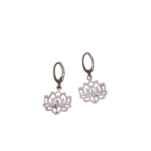 Silver Buddha Earrings